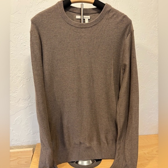 Hawker Rye Other - Brown Crewneck Sweater with Ribbed Neckline